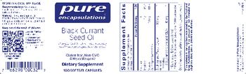 Pure Encapsulations Black Currant Seed Oil - supplement