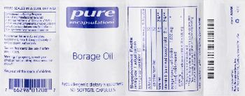 Pure Encapsulations Borage Oil - hypoallergenic supplement