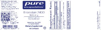 Pure Encapsulations Bromelain 2400 500 mg - supplement