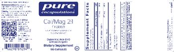 Pure Encapsulations Cal/Mag 2:1 (Malate) - supplement