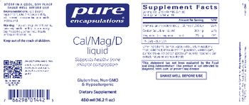 Pure Encapsulations Cal/Mag/D Liquid - supplement