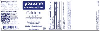Pure Encapsulations Calcium (Citrate) - 
