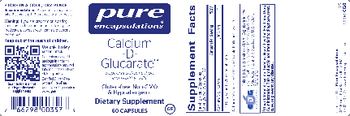 Pure Encapsulations Calcium-D-Glucarate - supplement