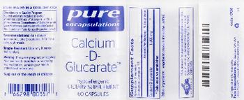 Pure Encapsulations Calcium-D-Glucarate - supplement