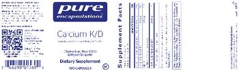Pure Encapsulations Calcium K/D - supplement