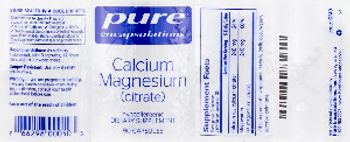 Pure Encapsulations Calcium Magnesium (Citrate) - supplement