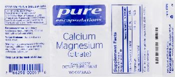 Pure Encapsulations Calcium Magnesium (Citrate) - supplement