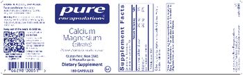 Pure Encapsulations Calcium Magnesium (Citrate) - supplement