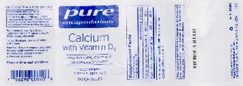 Pure Encapsulations Calcium with Vitamin D3 - supplement