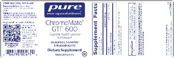 Pure Encapsulations ChromeMate GTF 600 - supplement