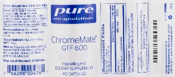 Pure Encapsulations ChromeMate GTF 600 - supplement