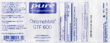 Pure Encapsulations ChromeMate GTF 600 - supplement