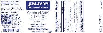 Pure Encapsulations ChromeMate GTF 600 - supplement