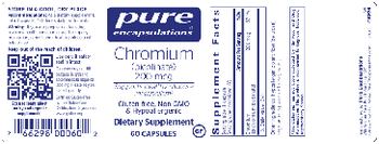 Pure Encapsulations Chromium (Picolinate) 200 mcg - supplement