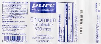 Pure Encapsulations Chromium (Picolinate) 500 mcg - supplement