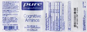 Pure Encapsulations Cognitive Aminos - supplement