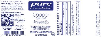 Pure Encapsulations Copper (Glycinate) - supplement