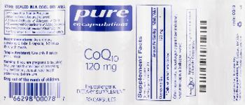 Pure Encapsulations CoQ10 120 mg - supplement