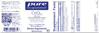 Pure Encapsulations CoQ10 30 mg - supplement