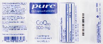 Pure Encapsulations CoQ10 500 mg - supplement