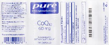 Pure Encapsulations CoQ10 60 mg - supplement