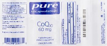 Pure Encapsulations CoQ10 60 mg - supplement