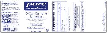 Pure Encapsulations CoQ10 L-Carnitine Fumarate - supplement