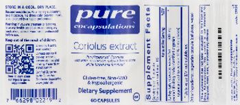 Pure Encapsulations Coriolus Extract - supplement
