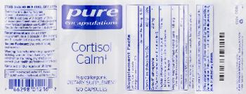 Pure Encapsulations Cortisol Calm - supplement