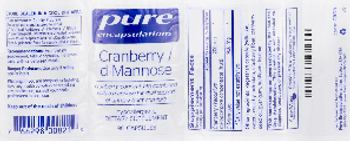 Pure Encapsulations Cranberry/D-Mannose - supplement