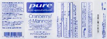 Pure Encapsulations Cranberry/D-Mannose - supplement