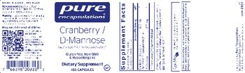 Pure Encapsulations Cranberry/D-Mannose - supplement