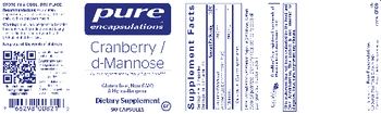 Pure Encapsulations Cranberry/D-Mannose - supplement