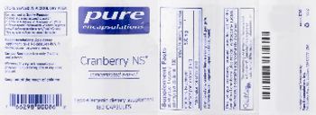 Pure Encapsulations Cranberry NS - hypoallergenic supplement