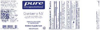 Pure Encapsulations Cranberry NS - supplement