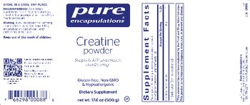 Pure Encapsulations Creatine Powder - supplement