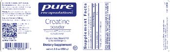 Pure Encapsulations Creatine Powder - supplement