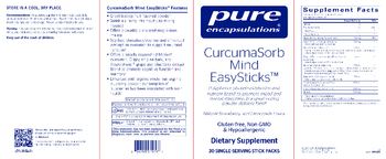 Pure Encapsulations CurcumaSorb Mind EasySticks Natural Strawberry and Lemonade Flavor - supplement