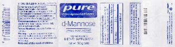 Pure Encapsulations D-Mannose - supplement