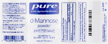 Pure Encapsulations D-Mannose - supplement