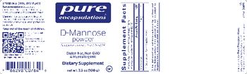 Pure Encapsulations D-Mannose Powder - supplement