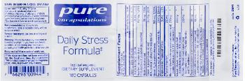 Pure Encapsulations Daily Stress Formula - supplement