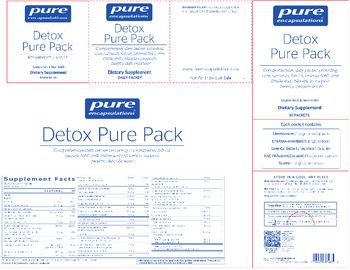 Pure Encapsulations Detox Pure Pack - supplement