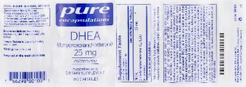 Pure Encapsulations DHEA (Dehydroepiandrosterone) 25 mg - supplement