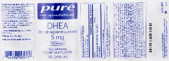 Pure Encapsulations DHEA (Dehydroepiandrosterone) 5 mg - supplement