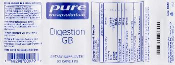 Pure Encapsulations Digestion GB - supplement