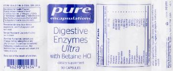 Pure Encapsulations Digestive Enzymes Ultra with Betaine HCl - supplement