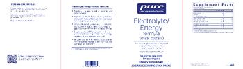 Pure Encapsulations Electrolyte/Energy Formula (Stick Packs) Natural Pomegranate Flavor - supplement