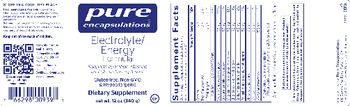 Pure Encapsulations Electrolyte/Energy Formula - supplement