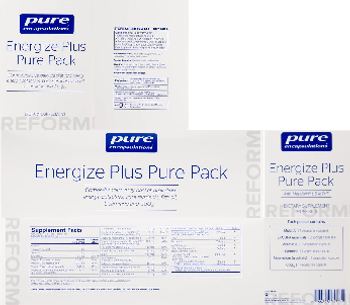 Pure Encapsulations Energize Plus Pure Pack - supplement